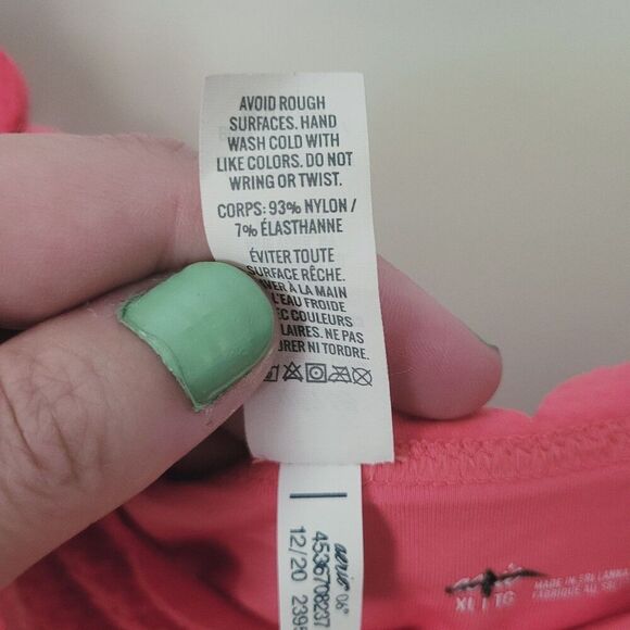 Aerie Scallop Edge Waffle Bikini Bottom in Pink Size Extra Large - Picture 2 of 6